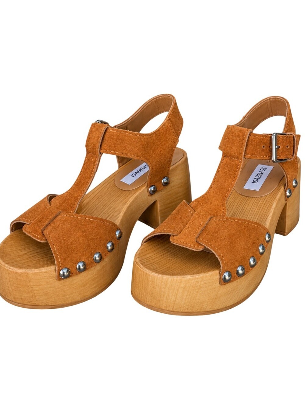 Steve Madden Emmilyn Tan Suede Platform Clog Sandal Size 7